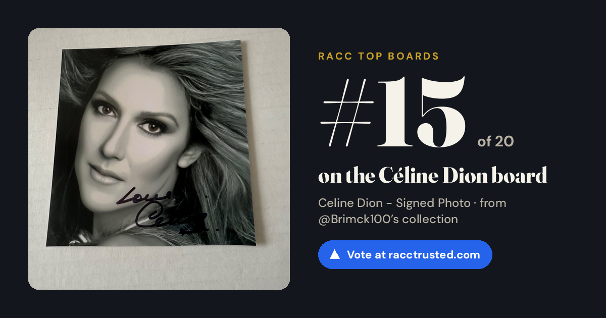 Share card: #15 of 20 on the Céline Dion board