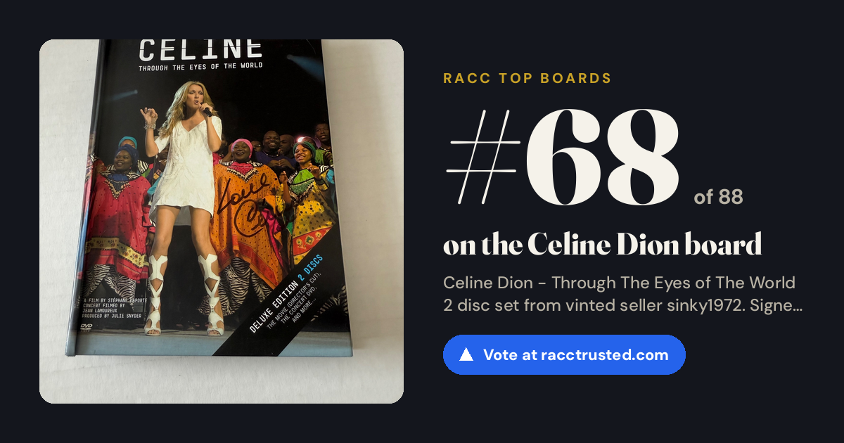 Share card: #68 of 88 on the Celine Dion board