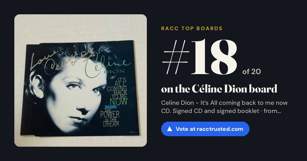 Share card: #18 of 20 on the Céline Dion board