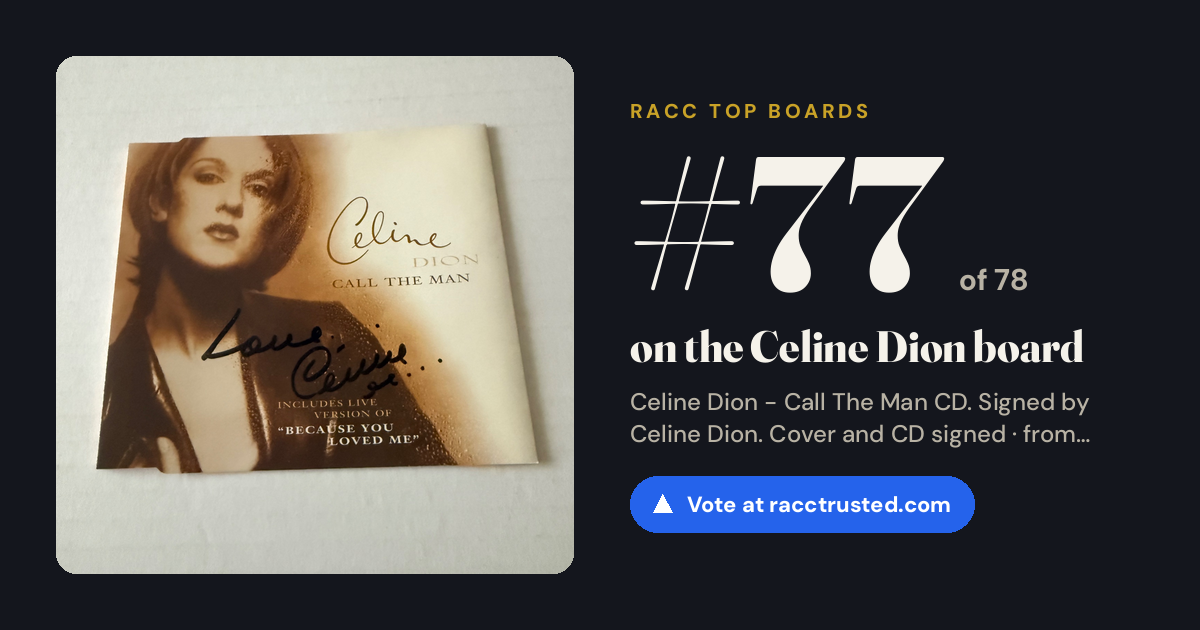Share card: #77 of 78 on the Celine Dion board