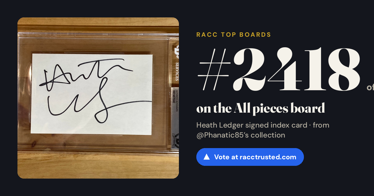 Share card: #2418 of 2418 on the All pieces board