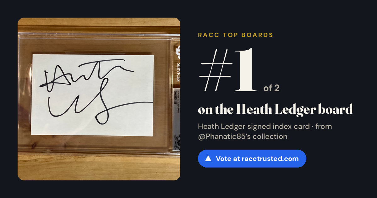 Share card: #1 of 2 on the Heath Ledger board