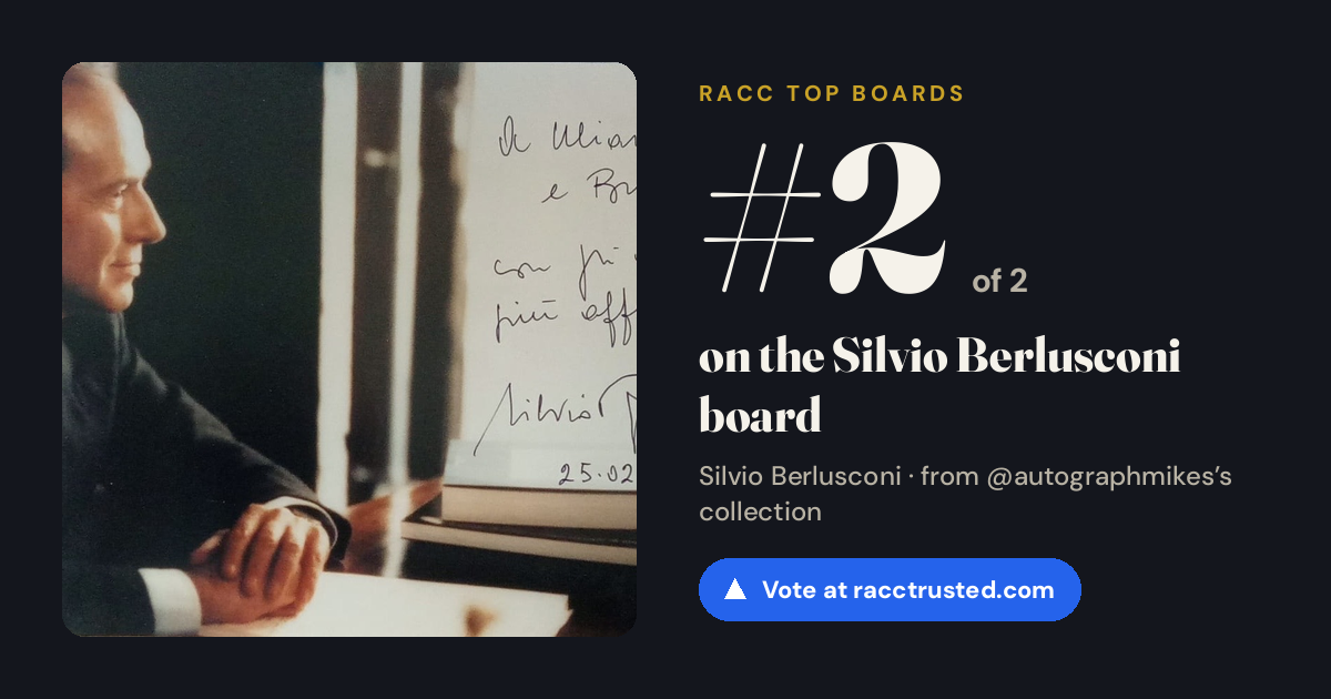 Share card: #2 of 2 on the Silvio Berlusconi board