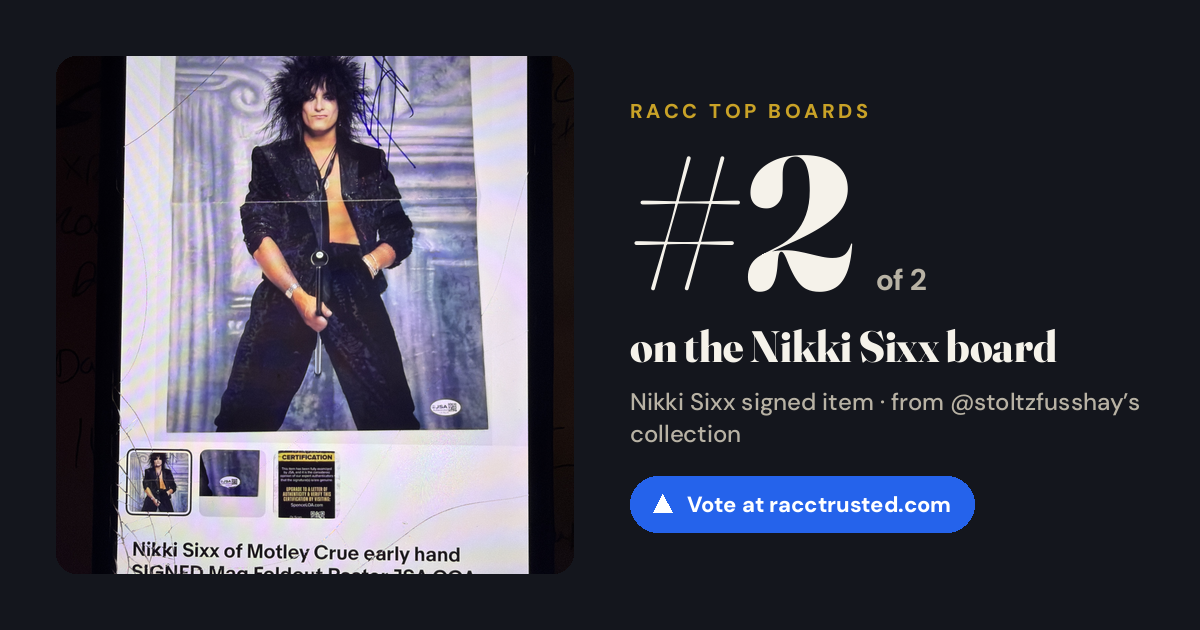Share card: #2 of 2 on the Nikki Sixx board