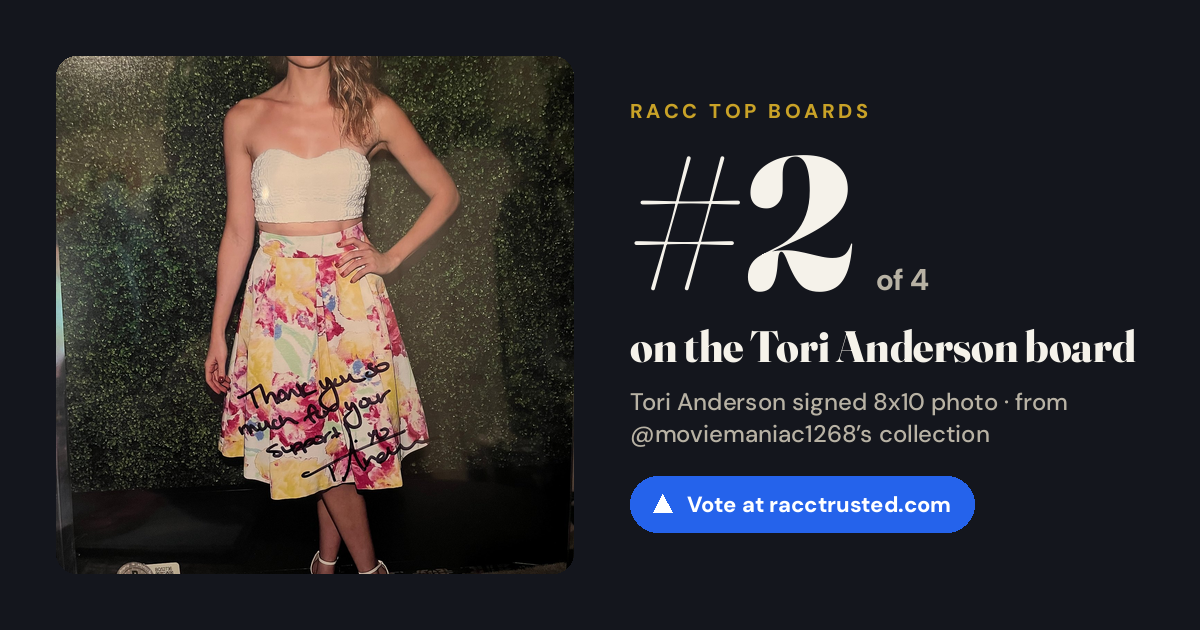 Share card: #2 of 4 on the Tori Anderson board
