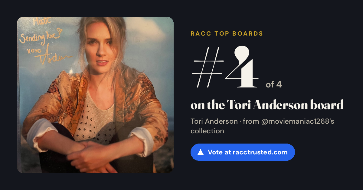 Share card: #4 of 4 on the Tori Anderson board