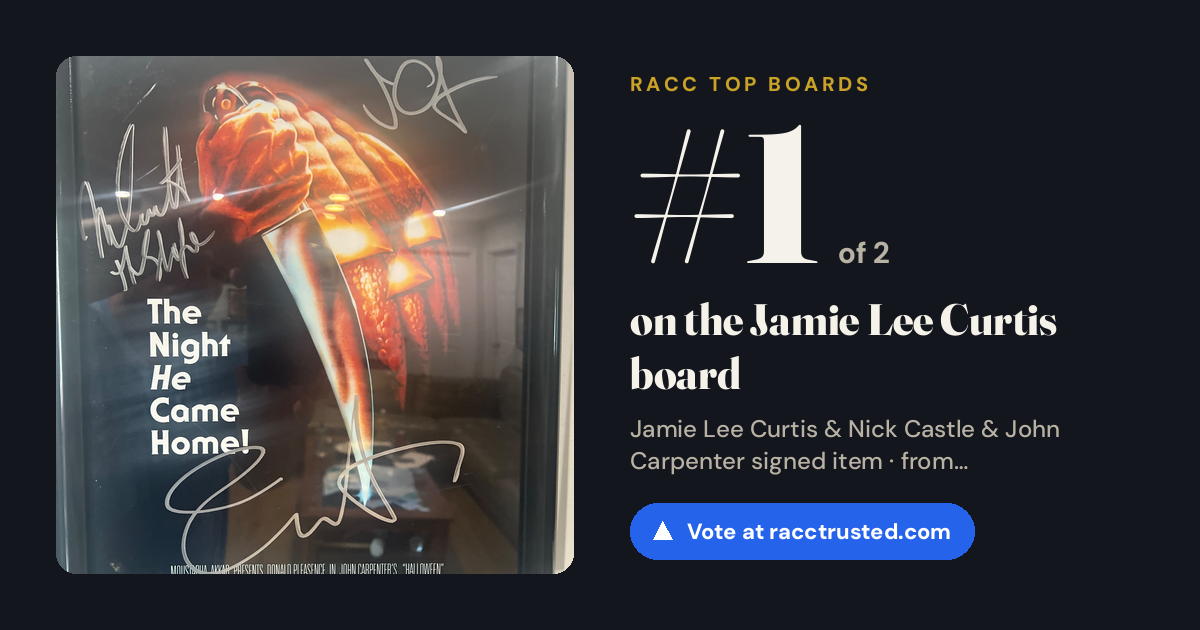 Share card: #1 of 2 on the Jamie Lee Curtis board