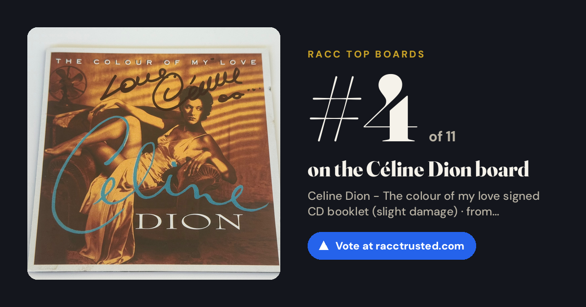 Share card: #4 of 11 on the Céline Dion board