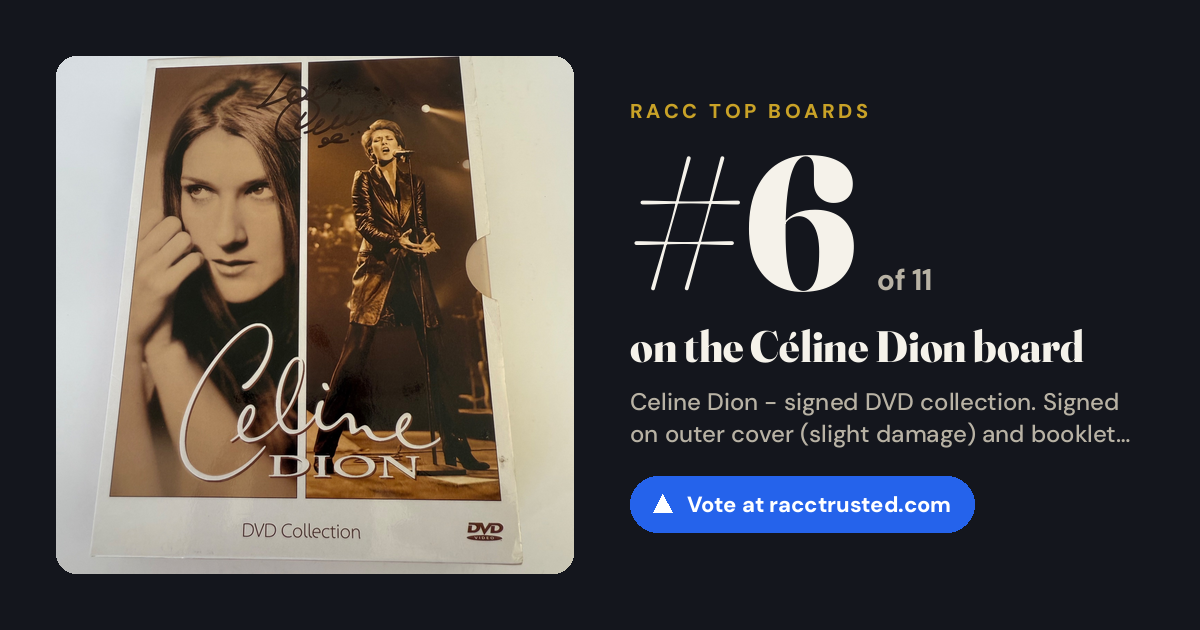 Share card: #6 of 11 on the Céline Dion board