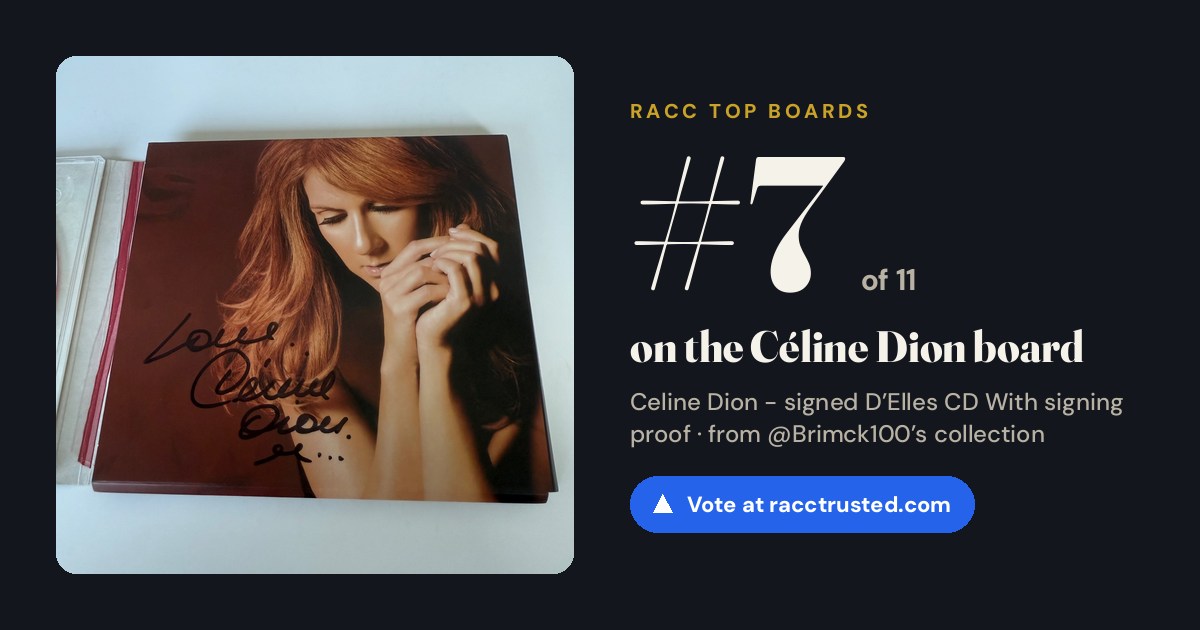 Share card: #7 of 11 on the Céline Dion board