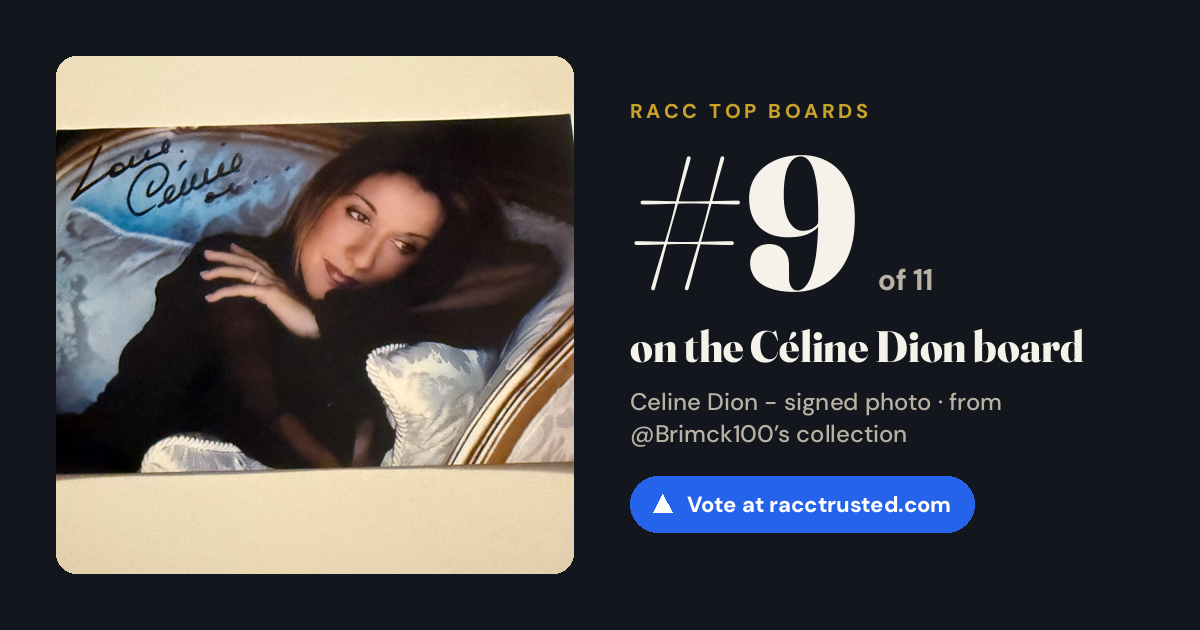Share card: #9 of 11 on the Céline Dion board