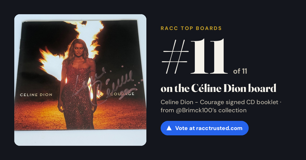Share card: #11 of 11 on the Céline Dion board