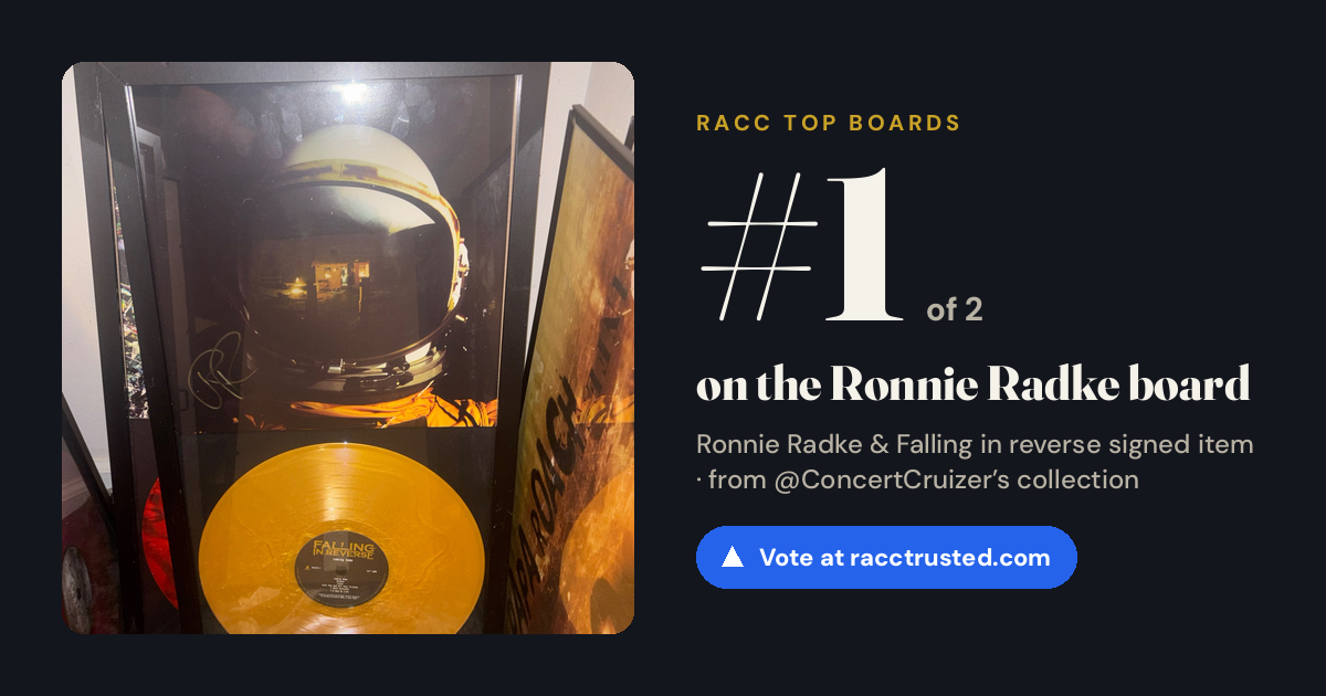 Share card: #1 of 2 on the Ronnie Radke board