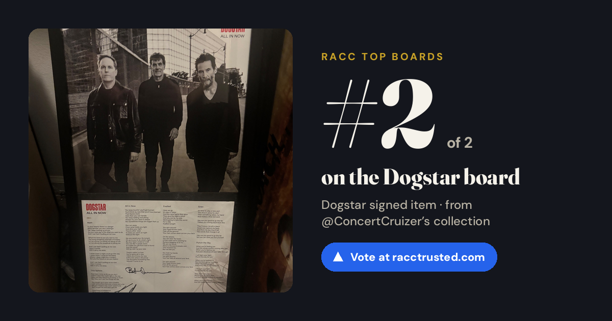 Share card: #2 of 2 on the Dogstar board