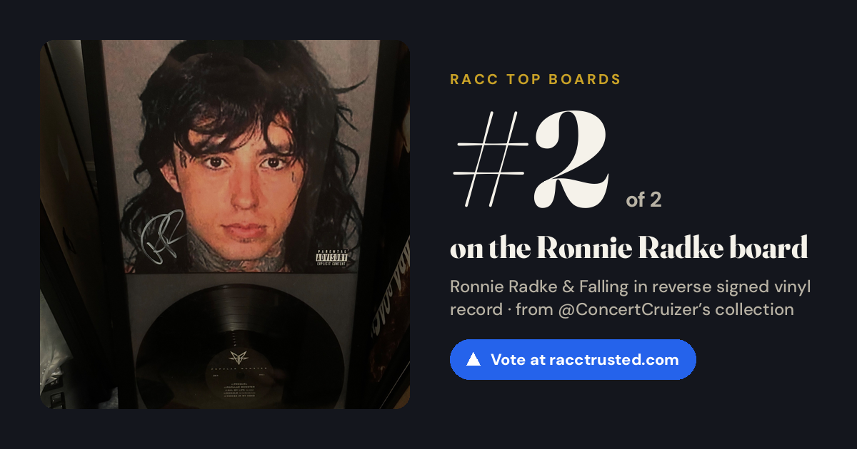 Share card: #2 of 2 on the Ronnie Radke board