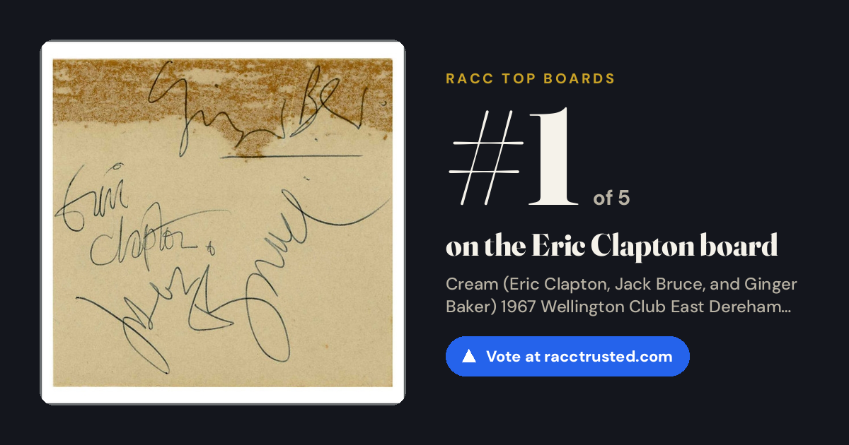 Share card: #1 of 5 on the Eric Clapton board