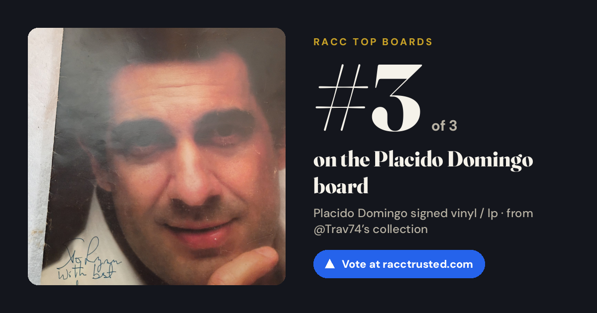 Share card: #3 of 3 on the Placido Domingo board