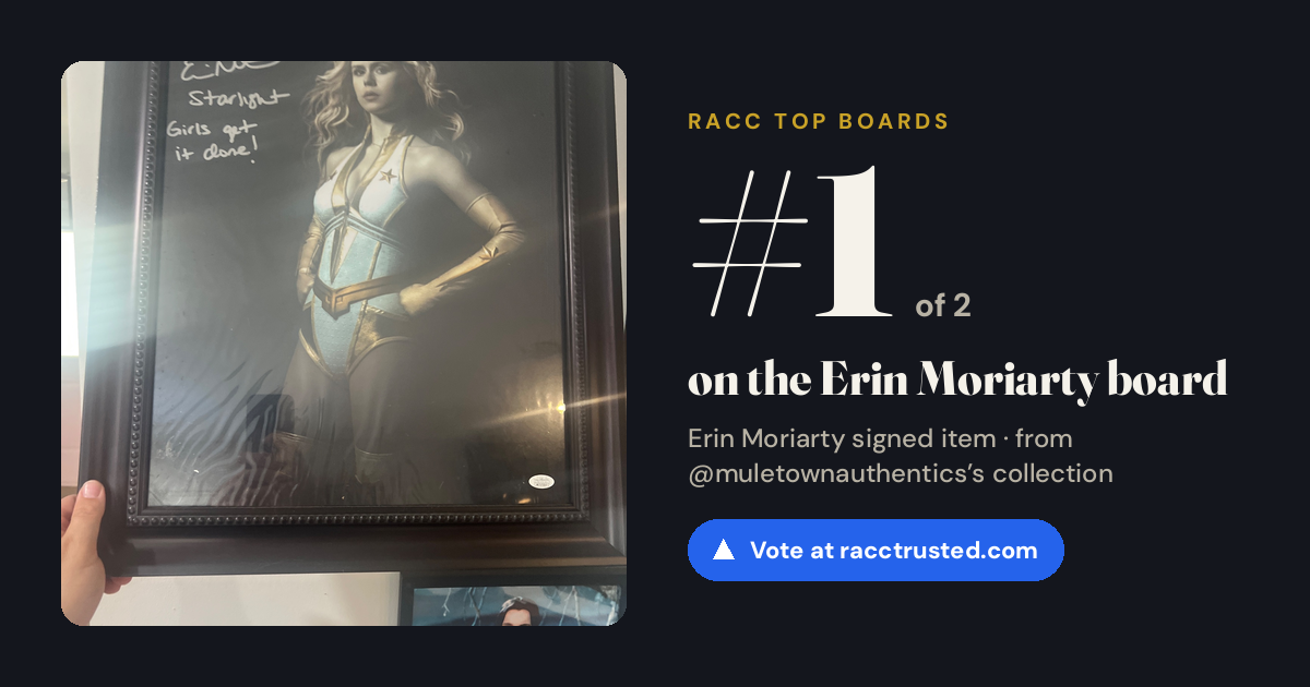 Share card: #1 of 2 on the Erin Moriarty board