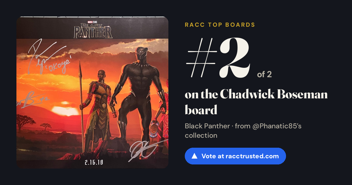 Share card: #2 of 2 on the Chadwick Boseman board