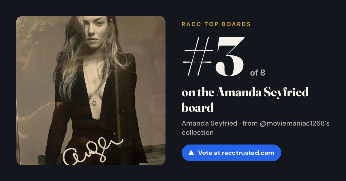 Share card: #3 of 8 on the Amanda Seyfried board