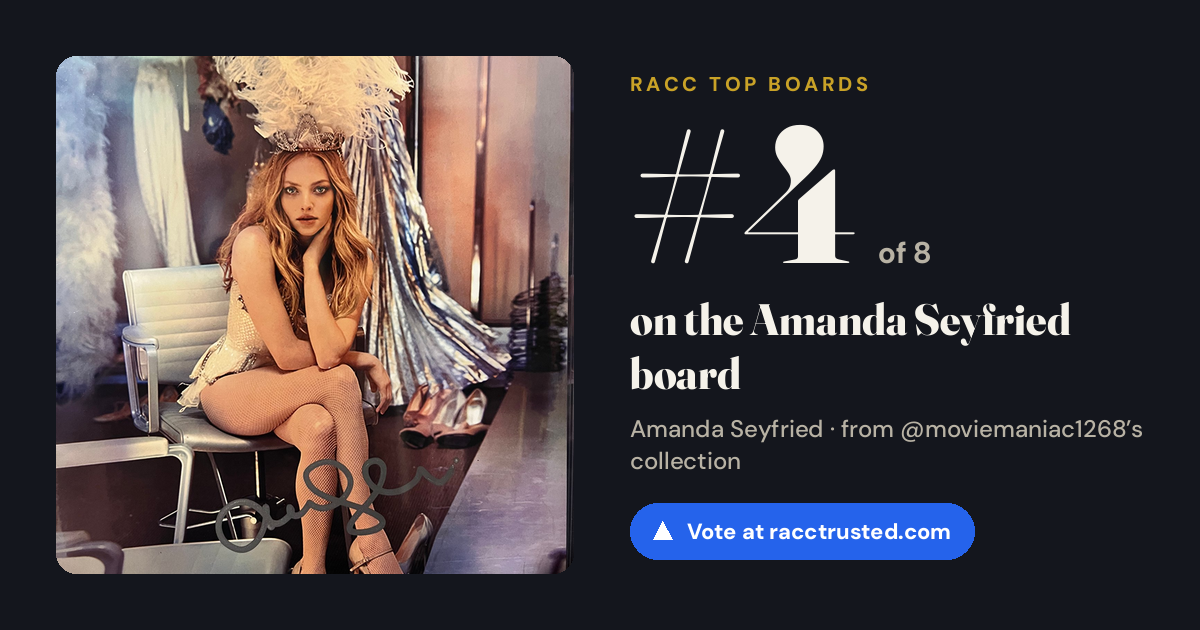 Share card: #4 of 8 on the Amanda Seyfried board