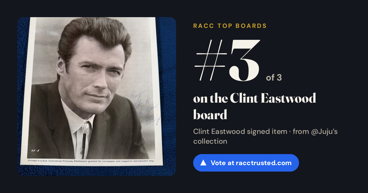 Share card: #3 of 3 on the Clint Eastwood board
