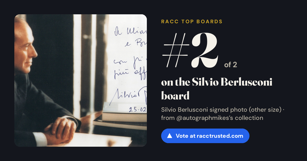 Share card: #2 of 2 on the Silvio Berlusconi board