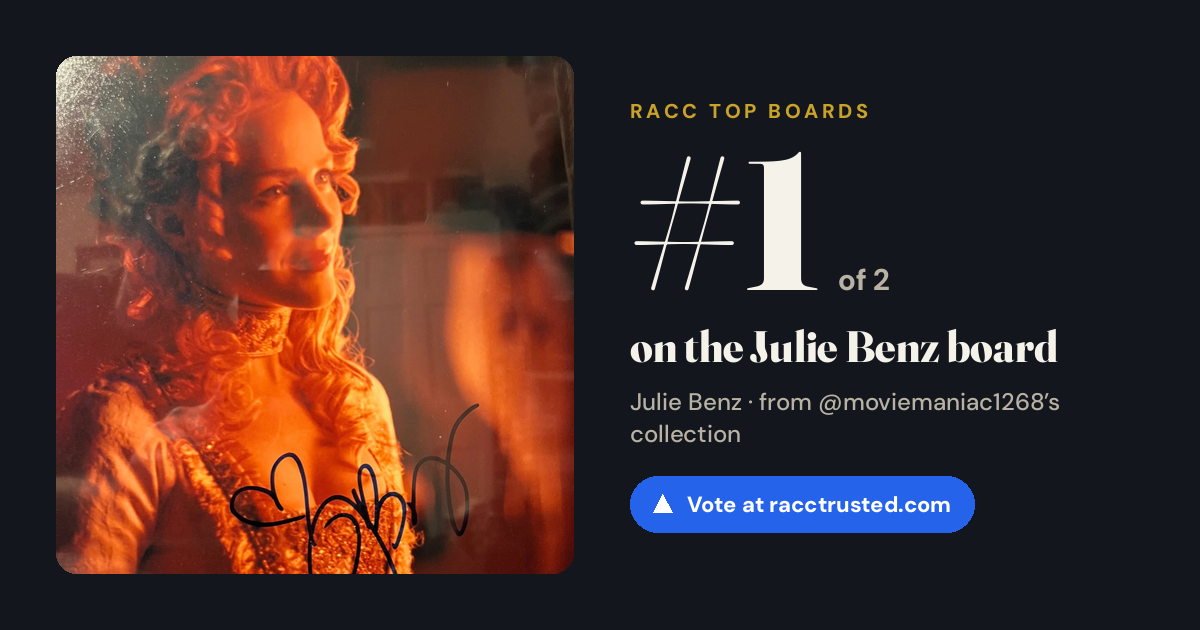 Share card: #1 of 2 on the Julie Benz board