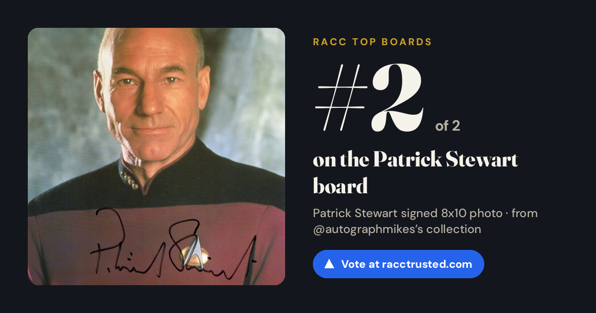 Share card: #2 of 2 on the Patrick Stewart board