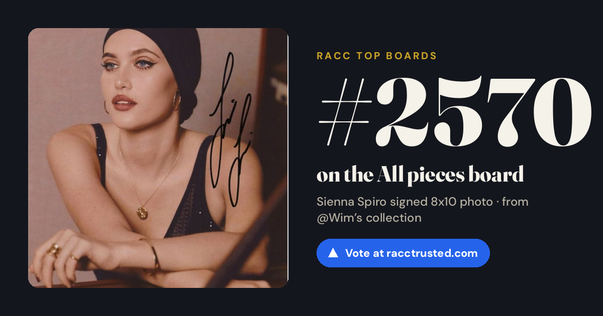 Share card: #2570 of 2570 on the All pieces board