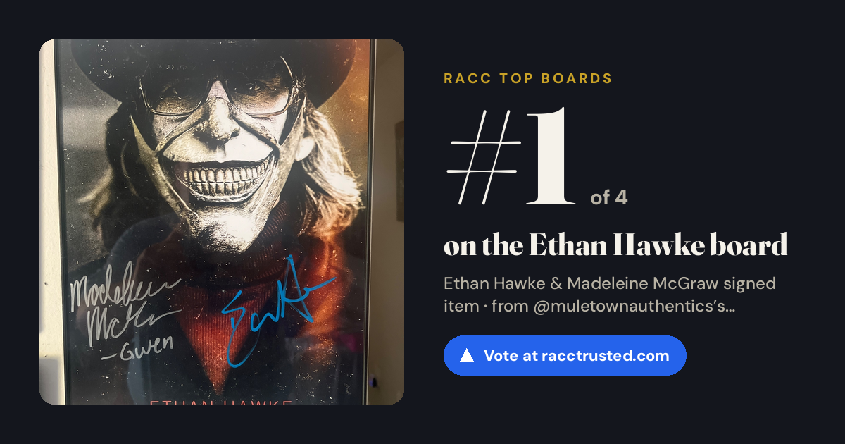 Share card: #1 of 4 on the Ethan Hawke board