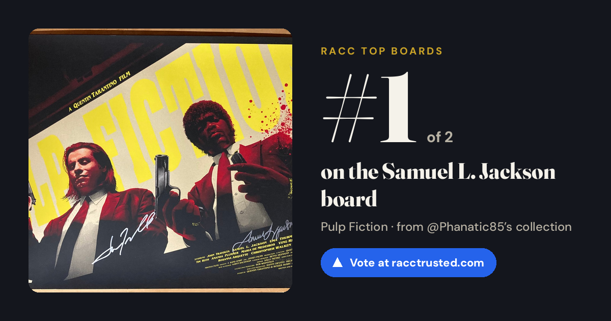 Share card: #1 of 2 on the Samuel L. Jackson board