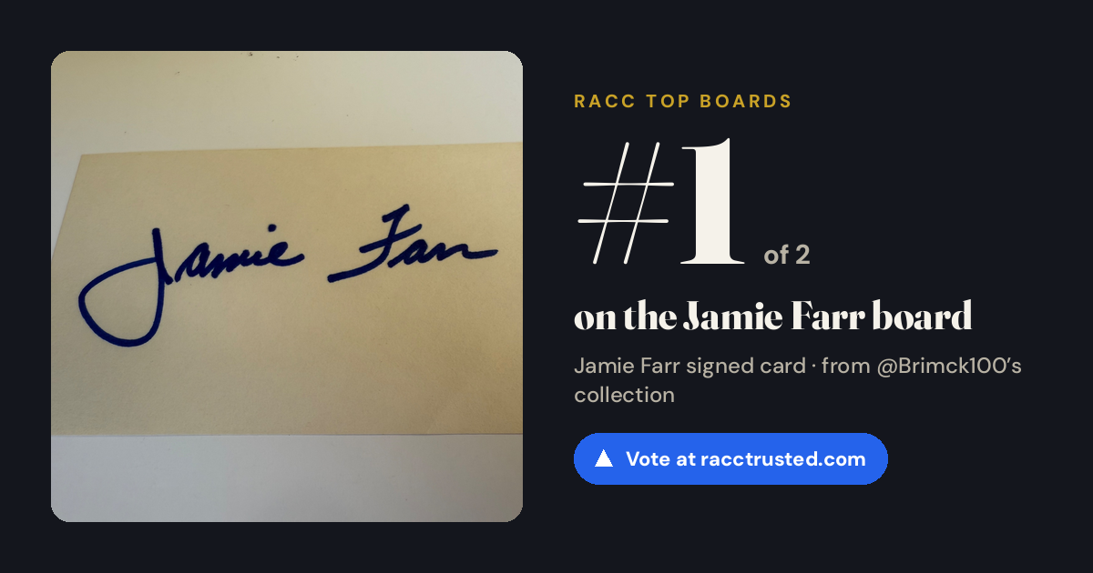 Share card: #1 of 2 on the Jamie Farr board
