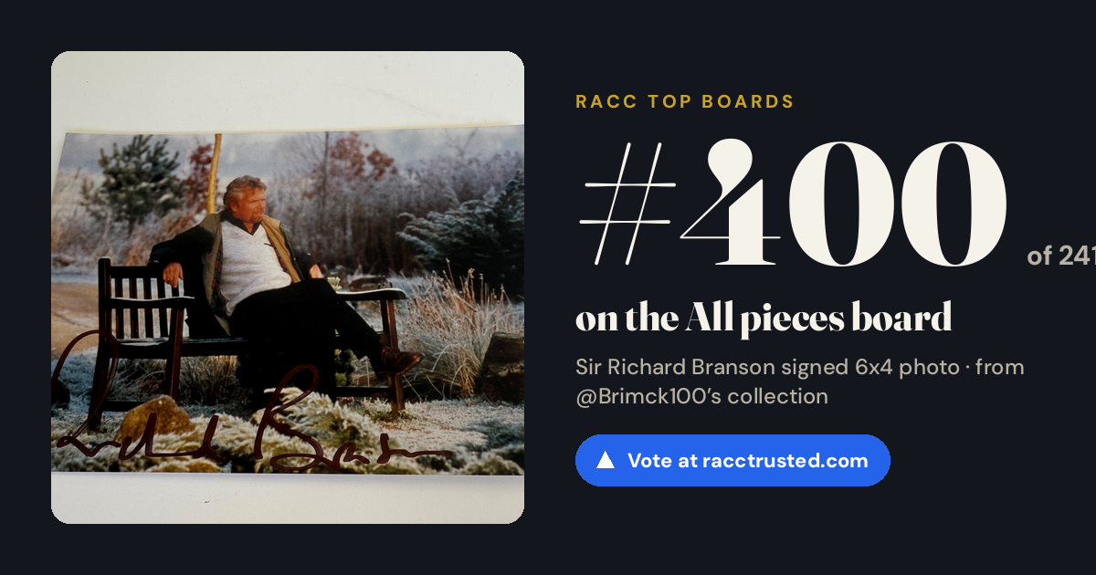 Share card: #400 of 2412 on the All pieces board