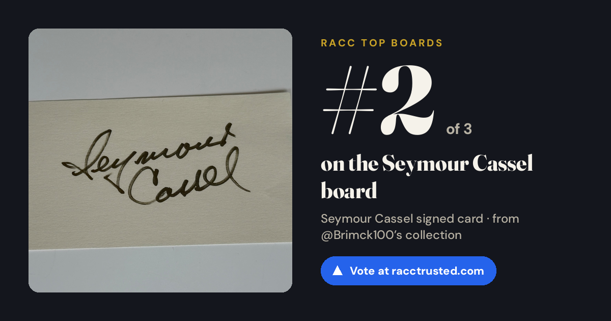Share card: #2 of 3 on the Seymour Cassel board