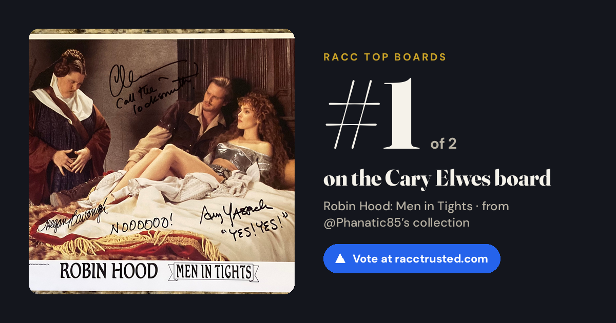 Share card: #1 of 2 on the Cary Elwes board