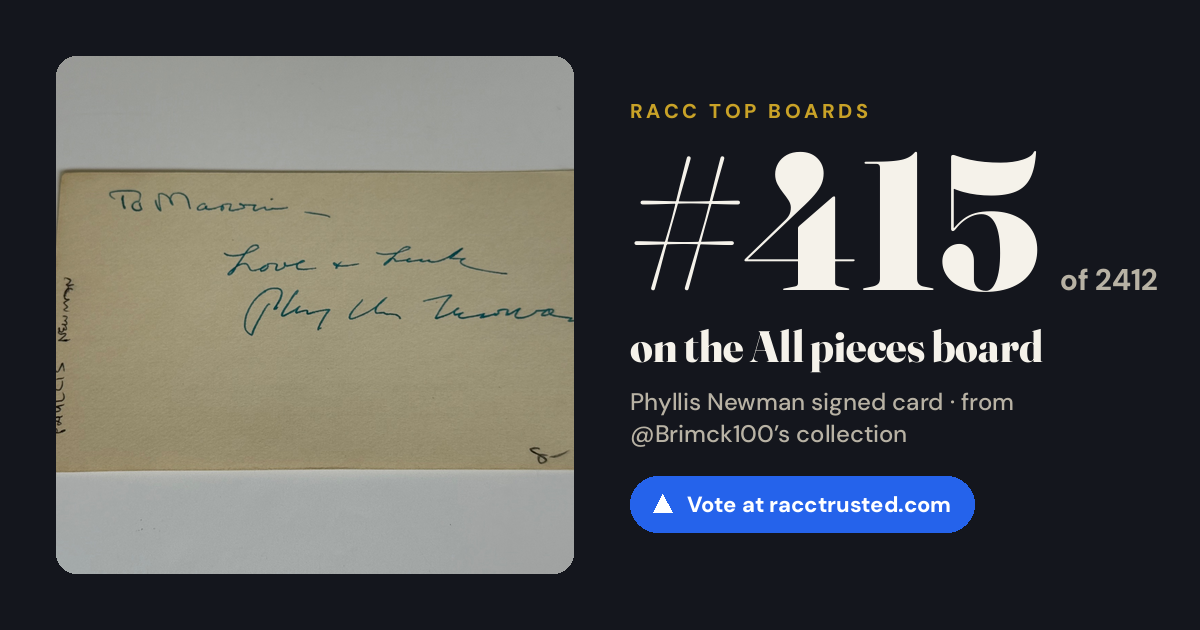 Share card: #415 of 2412 on the All pieces board