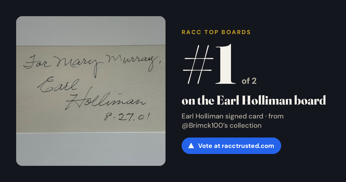 Share card: #1 of 2 on the Earl Holliman board