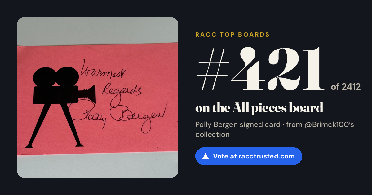 Share card: #421 of 2412 on the All pieces board