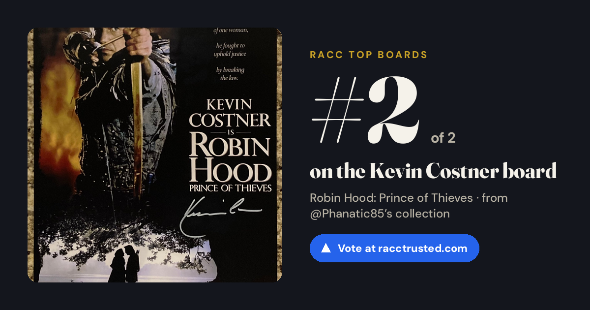Share card: #2 of 2 on the Kevin Costner board
