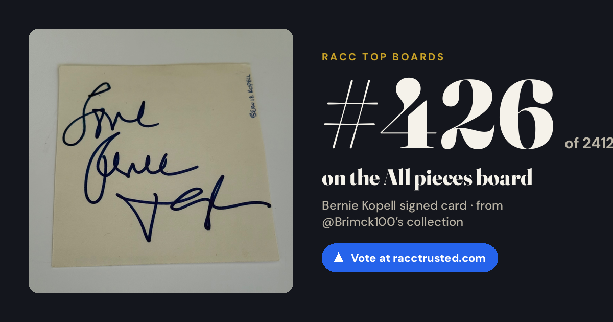 Share card: #426 of 2412 on the All pieces board