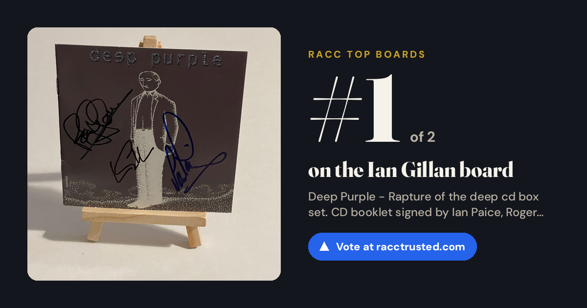 Share card: #1 of 2 on the Ian Gillan board