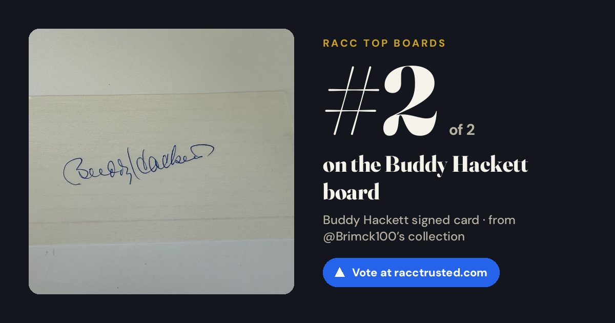 Share card: #2 of 2 on the Buddy Hackett board