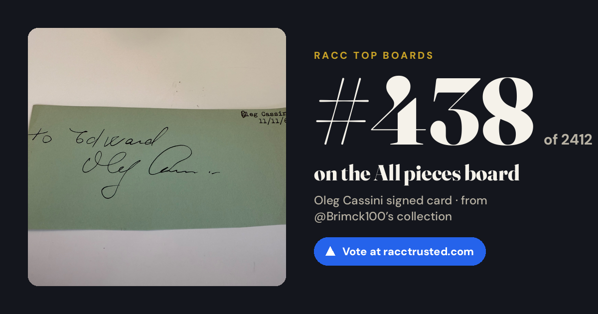 Share card: #438 of 2412 on the All pieces board
