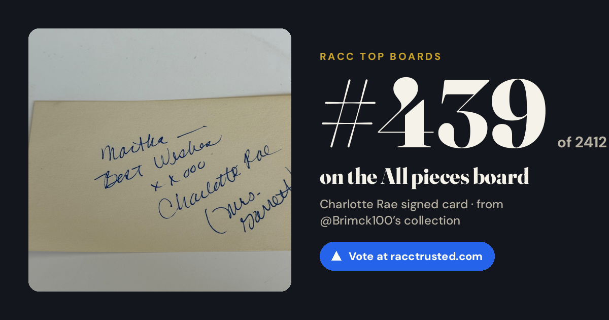 Share card: #439 of 2412 on the All pieces board