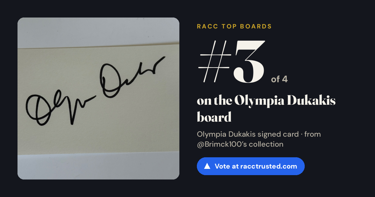 Share card: #3 of 4 on the Olympia Dukakis board
