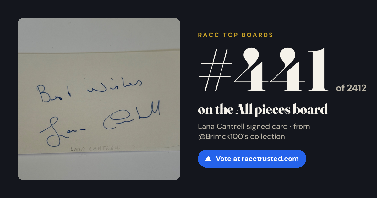Share card: #441 of 2412 on the All pieces board