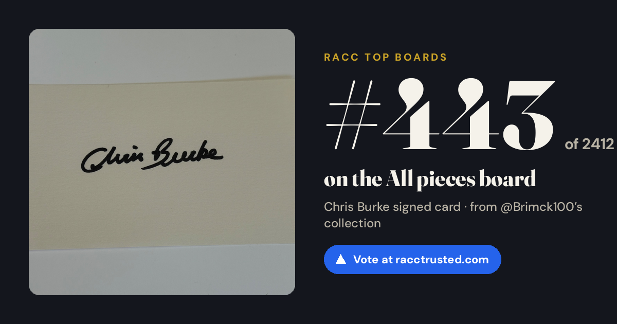 Share card: #443 of 2412 on the All pieces board