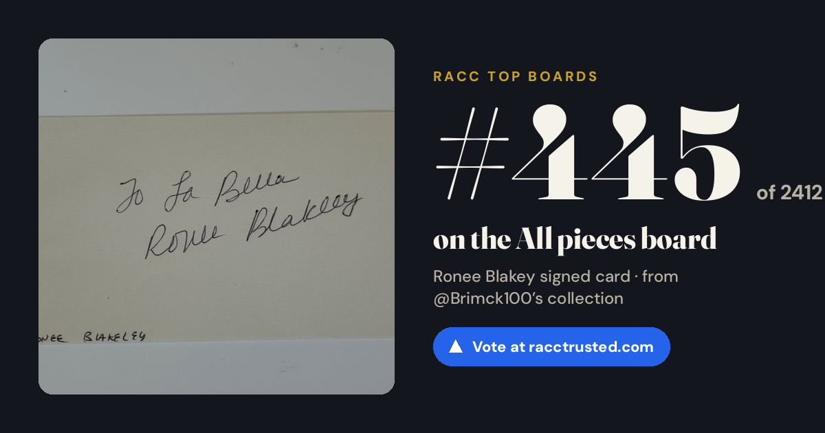 Share card: #445 of 2412 on the All pieces board