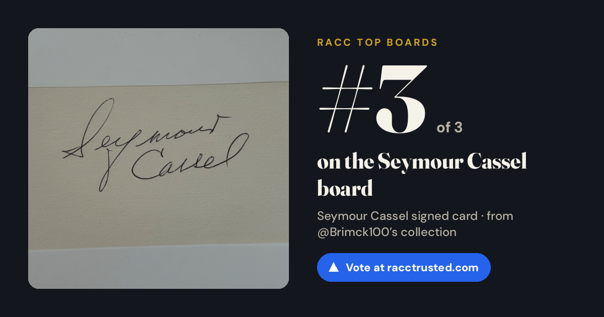 Share card: #3 of 3 on the Seymour Cassel board